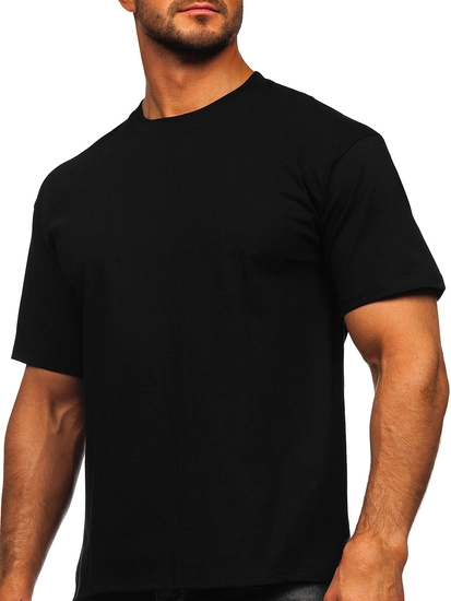 Herr Bomulls Basic T-shirt Svart Bolf 67T1298