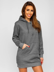 Dam Lång Huvtröja Grafitgrå Bolf YS10003-A