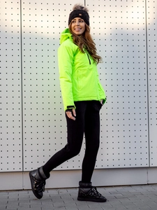 Dam Sportig Vinterjacka Grön-Neon Bolf HH012