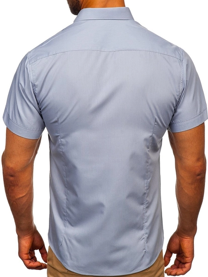 Herr Kortärmad Skjorta Grå Bolf 7501