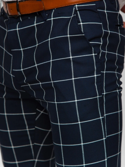 Herr Rutig Chinobyxor Bläckfärgad Bolf 0050