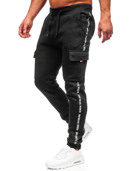 Herr Cargo-sweatpants Svart Bolf JX8715