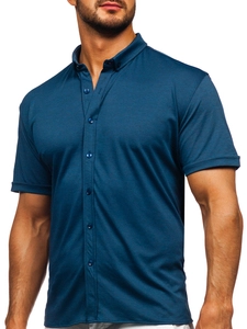 Herr Kortärmad Skjorta Marinblå Bolf 2005