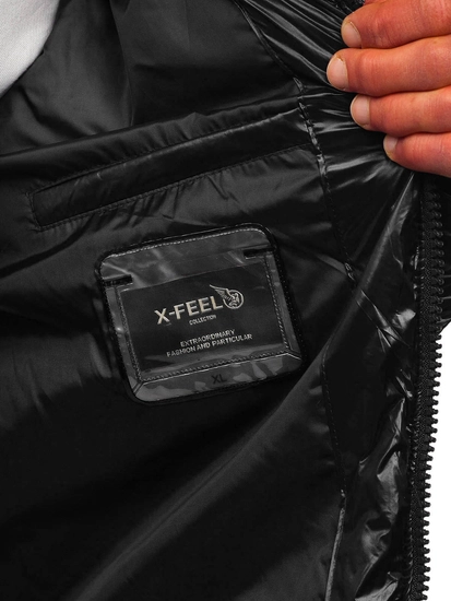 Herr Quiltad Vinterjacka Svart Bolf 9981