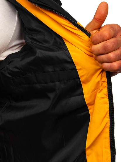 Herr Quiltad Väst med huva Kamel Bolf 1189