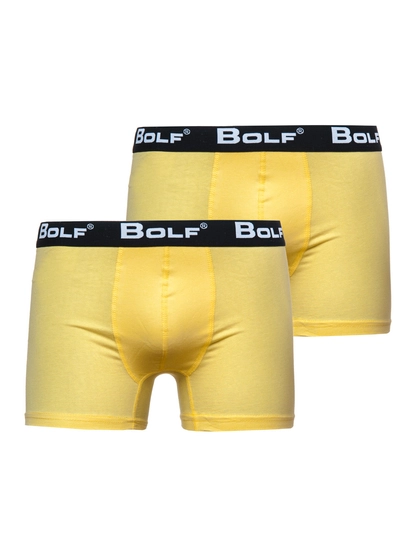 Herr Boxershorts Gul Bolf 0953-2P 2 PACK