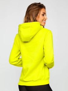Dam Sweatshirt med Känguruficka Limegrön Bolf W02B