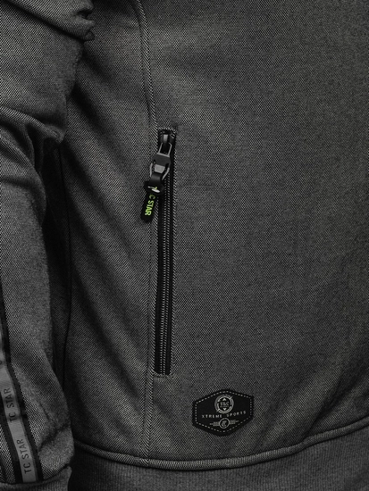 Herr Sweatshirt med dragkedja Grå Bolf TC987