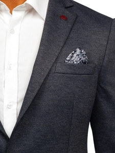 Herr Casual Kavaj Bläckfärgad Bolf 023