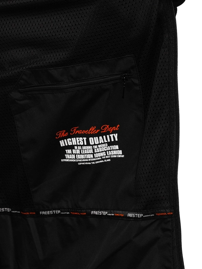 Herr Lättviktsjacka i softshell Svart-Orange Bolf WX088A