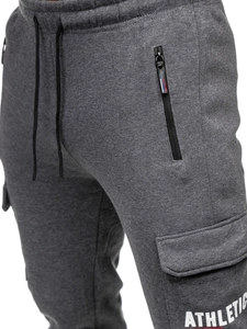 Herr Cargosweatpants Joggers Antracitgrå Bolf JX6028