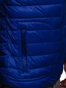 Herr Quiltad Lättviktsjacka Marinblå Bolf 13007