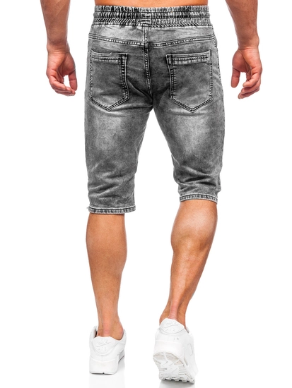 Herr Jeansshorts Svart Bolf KR1551