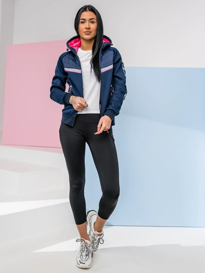 Dam Lättviktsjacka med huva Marinblå Bolf KSW4012