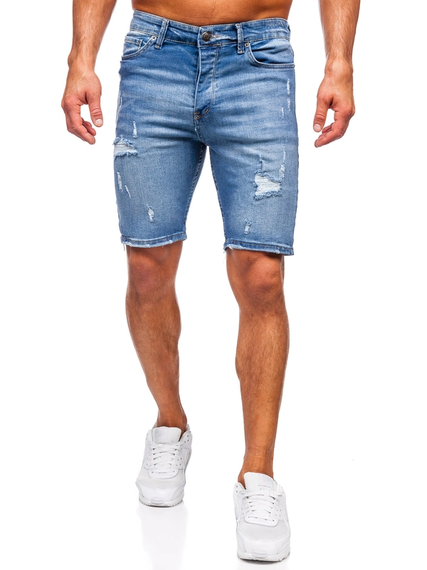 Herr Jeansshorts Blå Bolf 0366