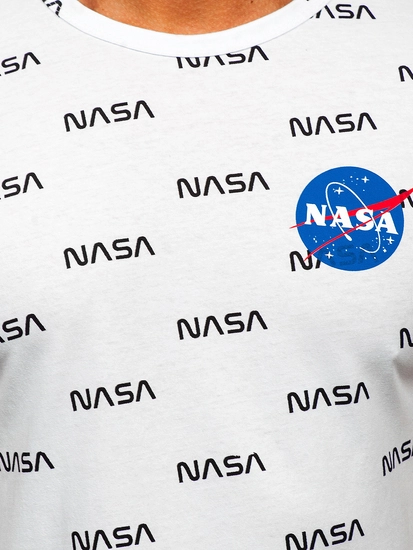 Herr T-shirt med tryck Vit Bolf 14950