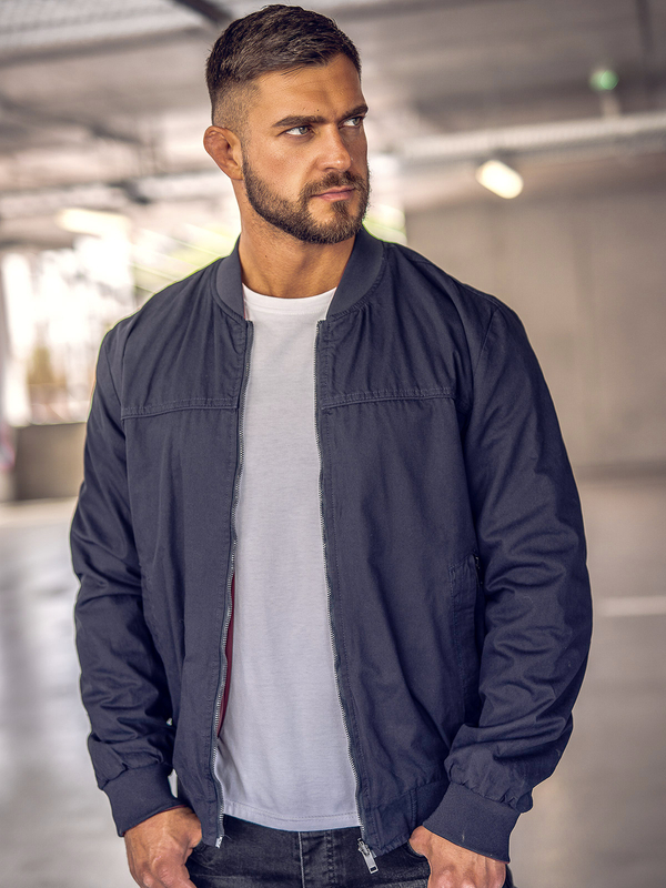 Herr Vändbar Lättvikt Bomberjacka Marinblå Bolf 84M3005A