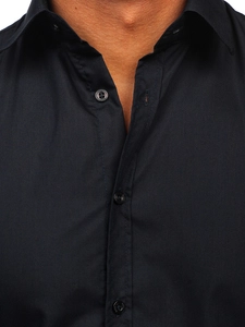 Herr Elegant Långärmad Skjorta Grafit Bolf 6944