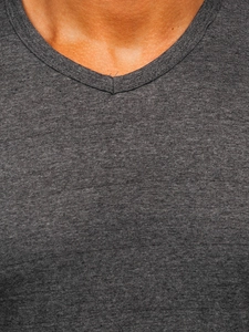 Herr Basic V-ringad T-shirt Antracit Bolf 192131