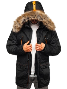 Herr Vinterparkas Svart Bolf 1067
