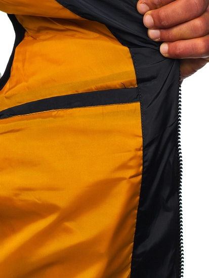 Herr Varm Quiltad Väst med huva Marinblå Bolf 7126