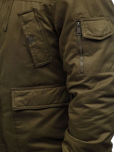 Herr Tjock vinterjacka i bomull Grön Bolf 1890