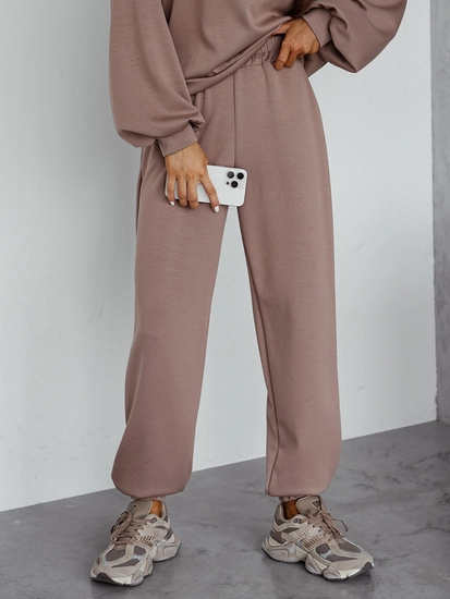 Dam 2-delad Träningsoverall med smörhuva Cappuccino Bolf 525