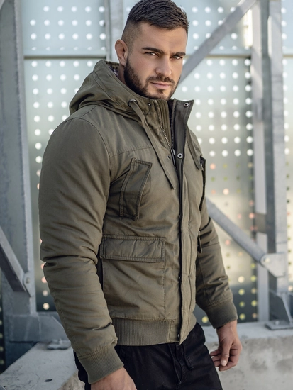 Herr Tjock Vinterjacka i bomull Grön Bolf 1890A