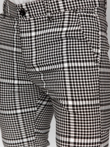 Herr Eleganta rutiga byxor Svart-Vit Bolf 184147