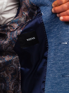 Herr Casual Kavaj Blå Bolf 019