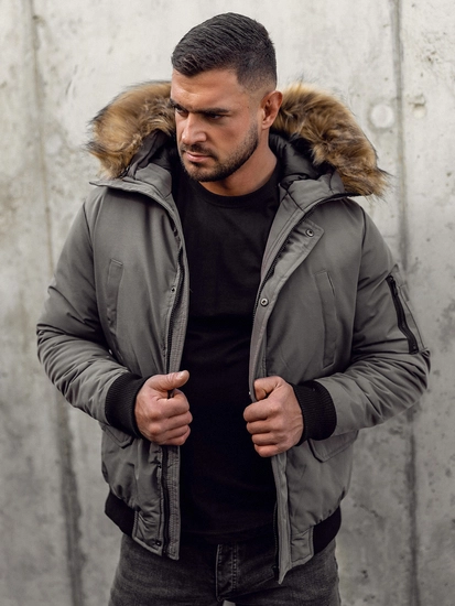 Herr Vinterjacka Grafitgrå Bolf 2019