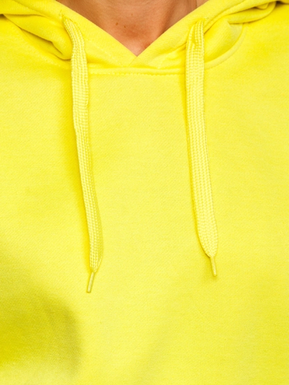 Dam Sweatshirt med känguruficka Gul-Neon Bolf W02B