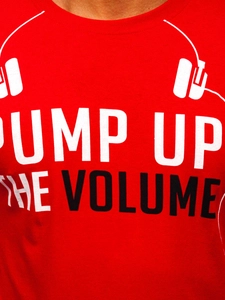 Herr Långärmad Top med tryck Röd Bolf 1219