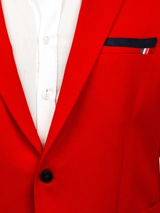 Herr Casual Kavaj Röd Bolf 1652