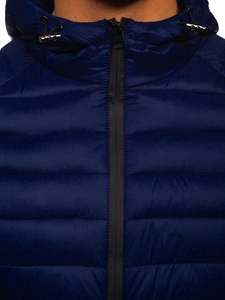 Herr Quiltad lättviktsjacka Marinblå Bolf 13021