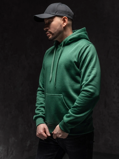 Herr Huvtröja med känguruficka Mörkgrön Bolf 2009A1