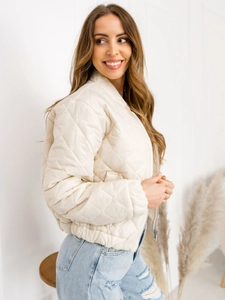 Dam Kort Quiltad Lättviktsjacka Beige Bolf 82646
