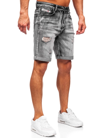 Herr Jeansshorts Svart Bolf NG60392