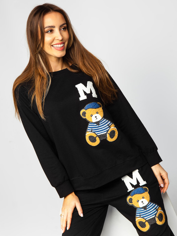 Dam 2-Delad Träningsoverall Svart Bolf 52308