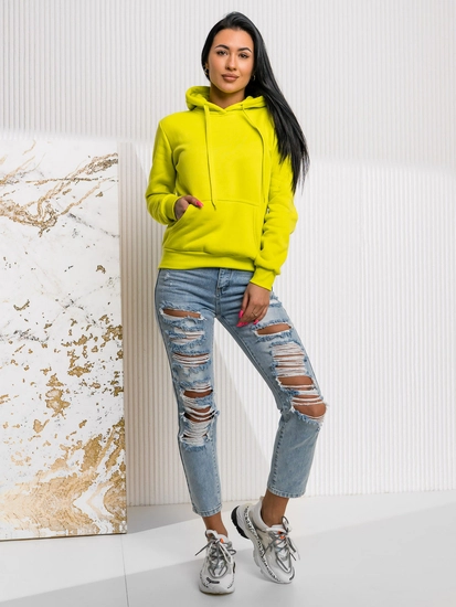 Dam Sweatshirt med känguruficka Kalk Bolf W02A1