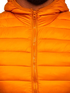 Herr Quiltad Väst med huva Orange Bolf LY36
