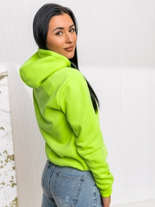 Dam Sweatshirt med känguruficka Neongrön Bolf W02A1