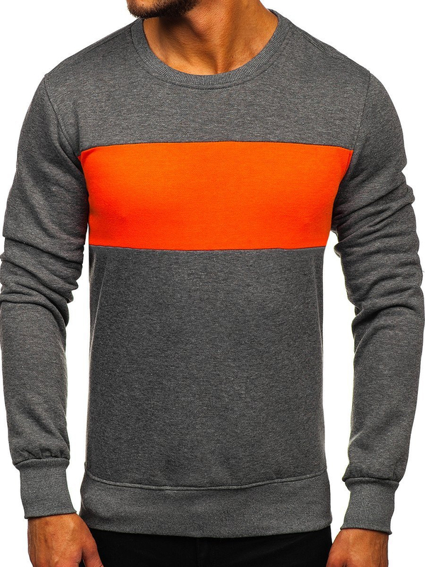 Herr Sweatshirt Grafit-Orange Bolf 2021