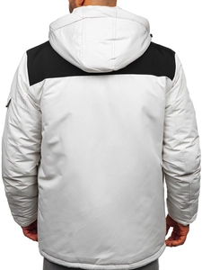 Herr Vinterjacka med huva Ljusbeige Bolf 22M322