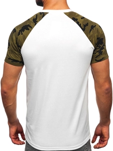 Herr T-shirt Vit-Camo Bolf 8T82