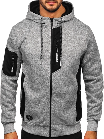 Herr Lättviktsjacka med huva Grå Bolf TC1211