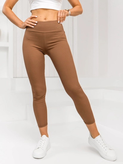 Dam Randiga Leggings Brun Bolf W7903A1