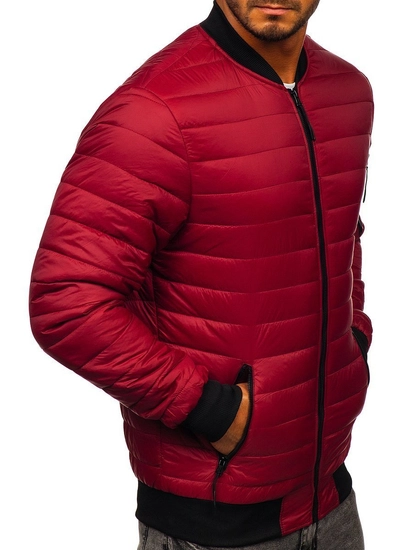 Herr Vadderad Lättviktsjacka Bomber Vinröd Bolf MY-02