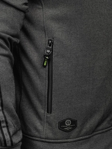 Herr Sweatshirt med dragkedja Grå Bolf TC987