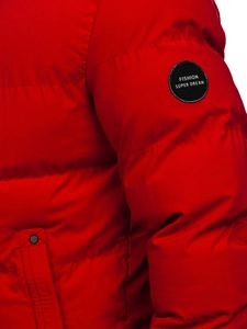 Herr Quiltad Vinterjacka Röd Bolf 7330